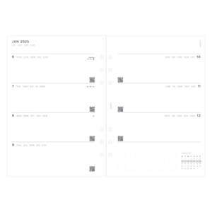 Filofax Minimal Week on Two Pages Diary A5 2025 Multilanguage